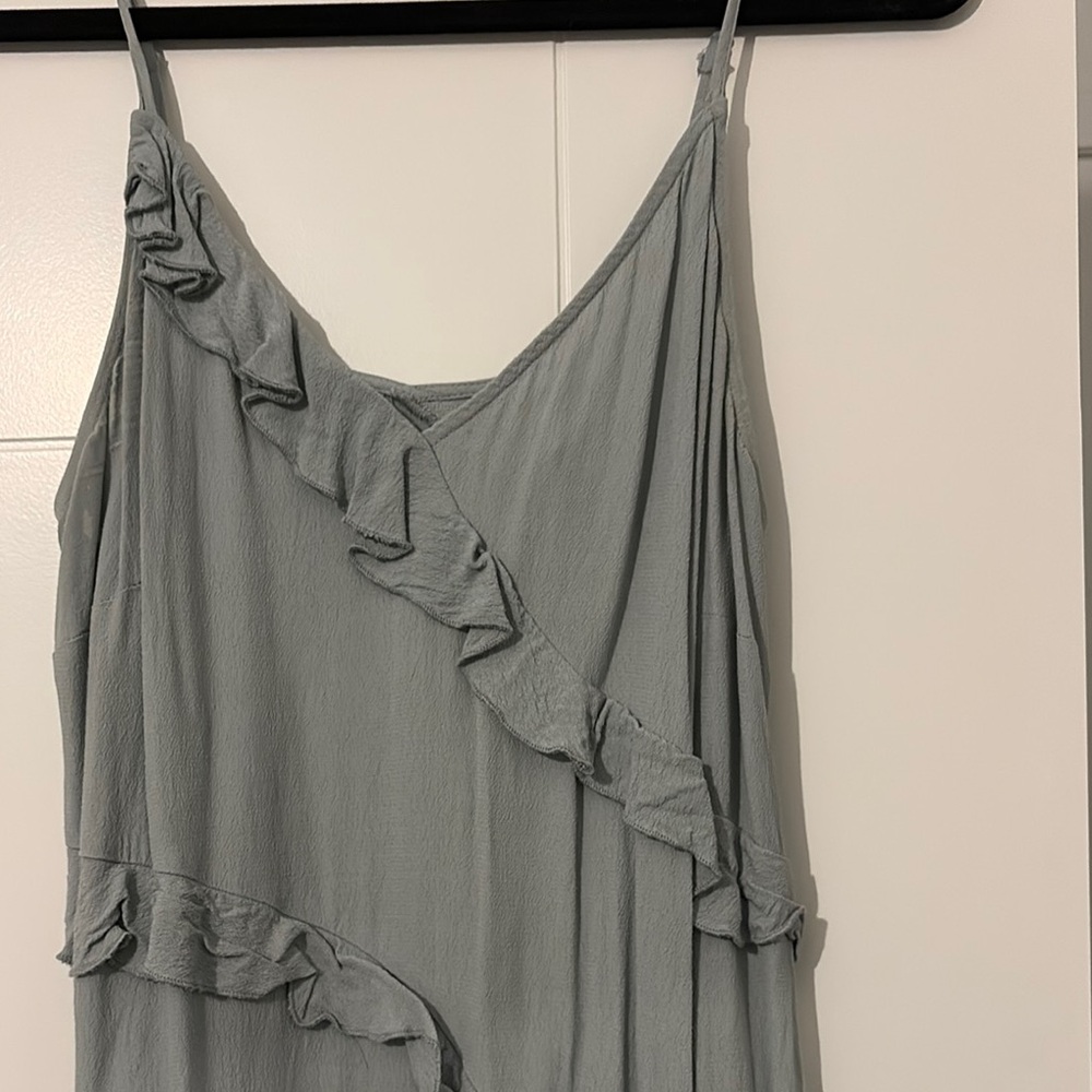 Gray blue Ruffle Dress - Picture 2 of 4